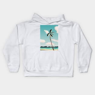 Beach summer vibes illustration Kids Hoodie